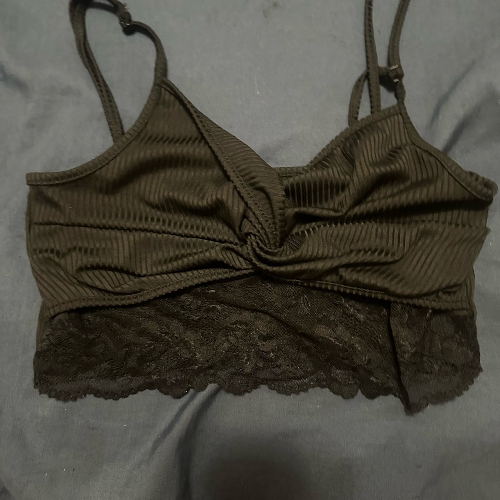 Black Lace Trim Bralette